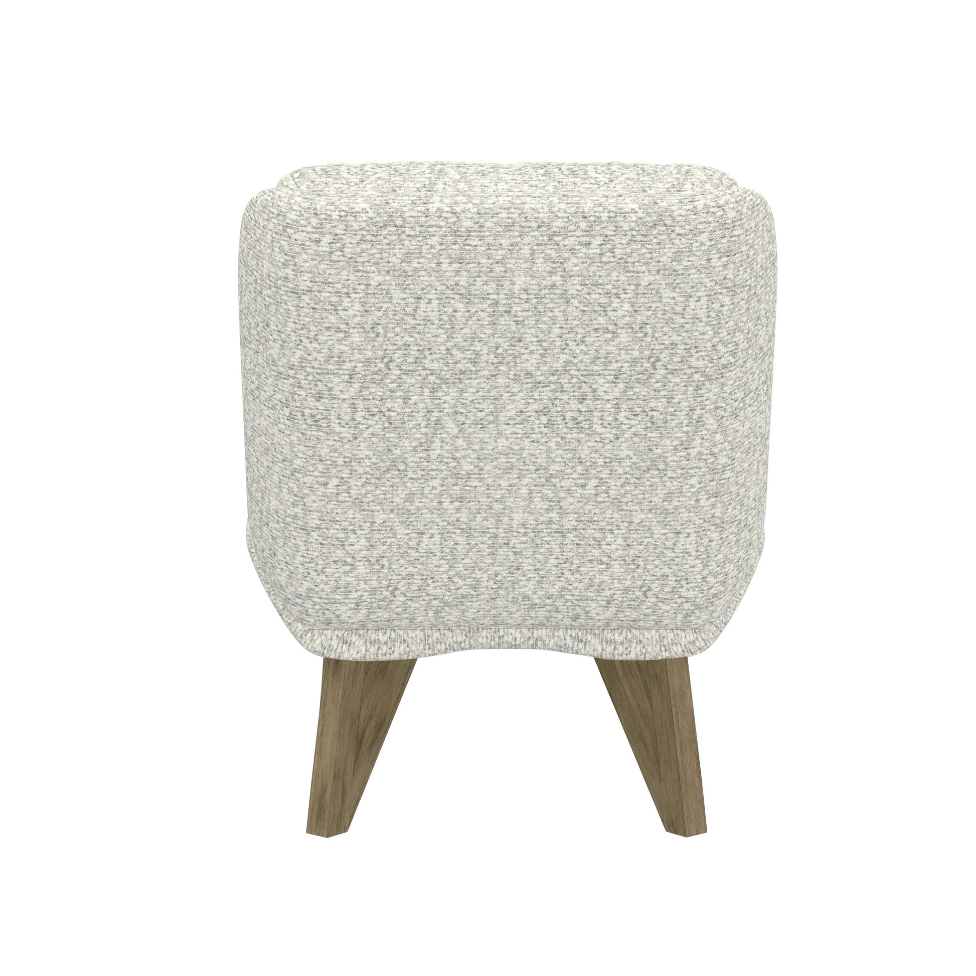 Emerse White Armless Accent Chair White Foam Solid Wood