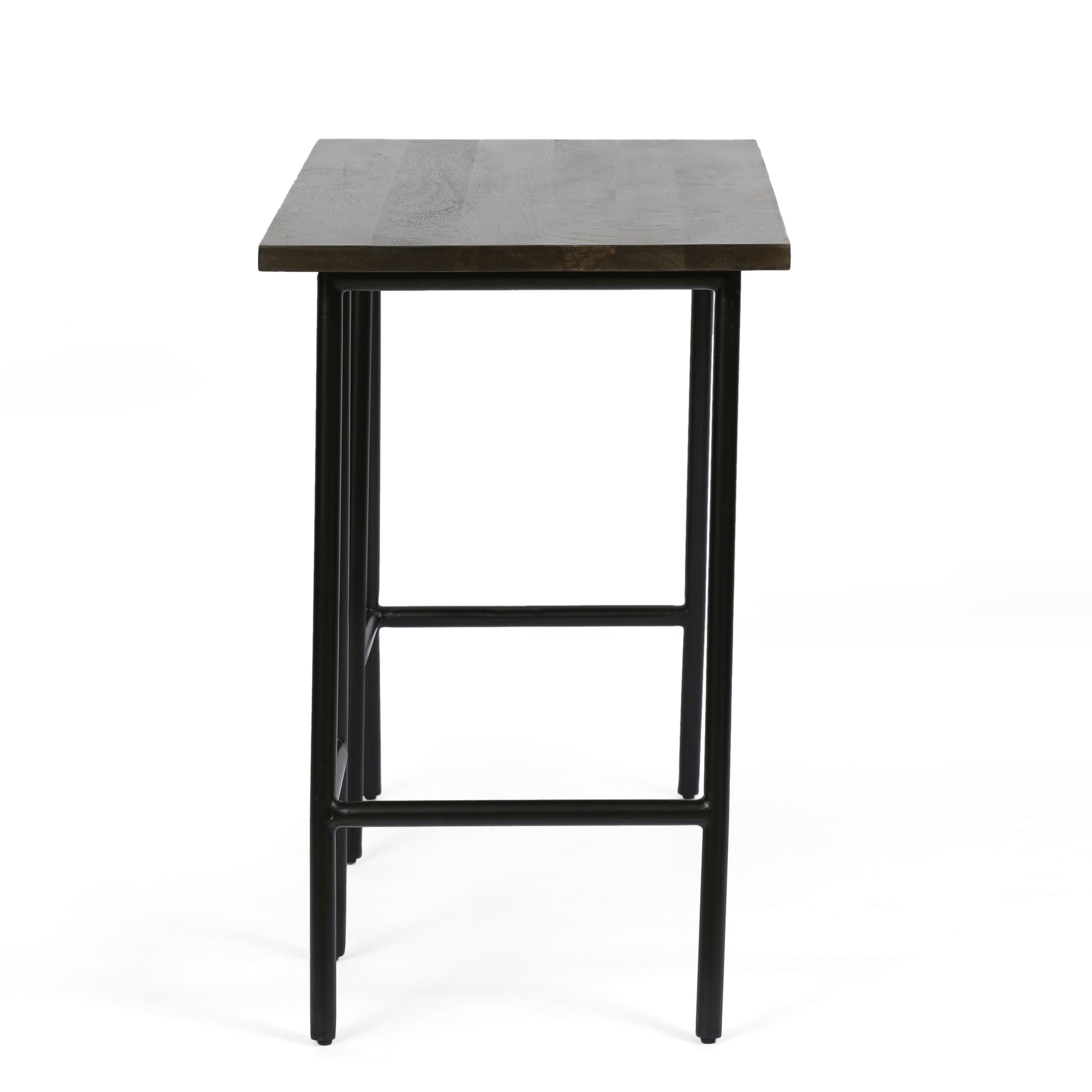 Console Table Brown Metal & Wood