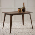 Dining Table Solid Wood Legs, Walnut Same Sku: N759S888001T Walnut Mdf,Rubber Wood