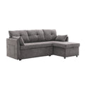 United We Win Furniture, Modular L Shaped Sofa, Modular Long Sofa With Reversible Chaise Lounge, Sofa Bed, Sleeper Sofa, Modular Sofa Combination With Storage Seats. Dark Gray Chenille 3 Seat