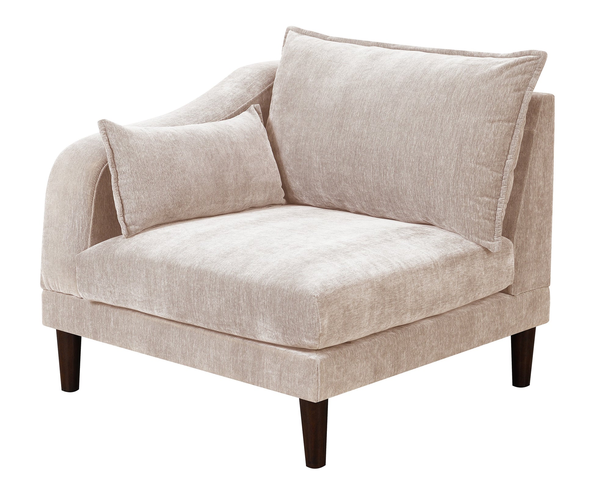 Beautiful Blush Pink Laf Raf One Arm Chair Morgan Fabric 1Pc Chair Pillow Soft Cushion Wood Legs Living Room Furniture Pink Primary Living Space Classic,Contemporary,Modern Fabric