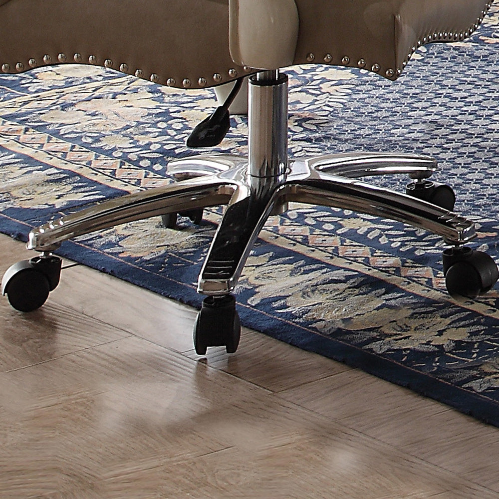 Vintage Grey And Bone White Swivel Chair With Lift Vintage Primary Living Space Vintage Poplar Faux Leather