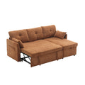 United We Win Furniture, Modular L Shaped Sofa, Modular Long Sofa With Reversible Chaise Lounge, Sofa Bed, Sleeper Sofa, Modular Sofa Combination With Storage Seats. Brown Chenille 3 Seat