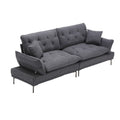 United Linen Sofaaccent Sofa Seat Sofa With Metal Feet Dark Gray Linen 3 Seat