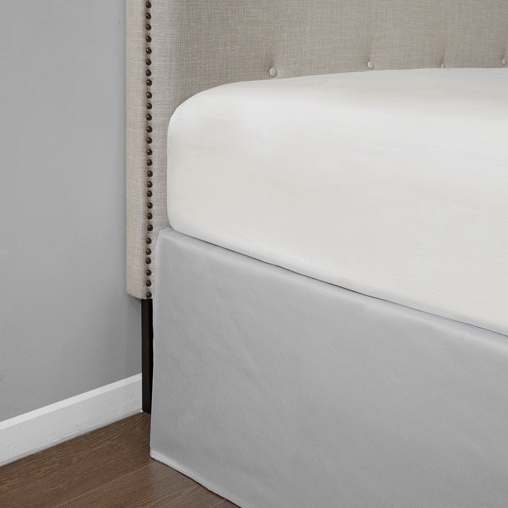 Wrap Around Adjustable Bedskirt Grey One Size Grey Microfiber
