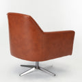 Paulina Caramel Leather Gel Swivel Armchair Caramel Foam Faux Leather