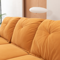 2239O Orange Fabric, Pillowcase Can Be Removed For Cleaning, Backrest Can Also Be Removed, Convenient And Easy To Care,Can Put The Living Room, Bedroom Orange Fabric 3 Seat