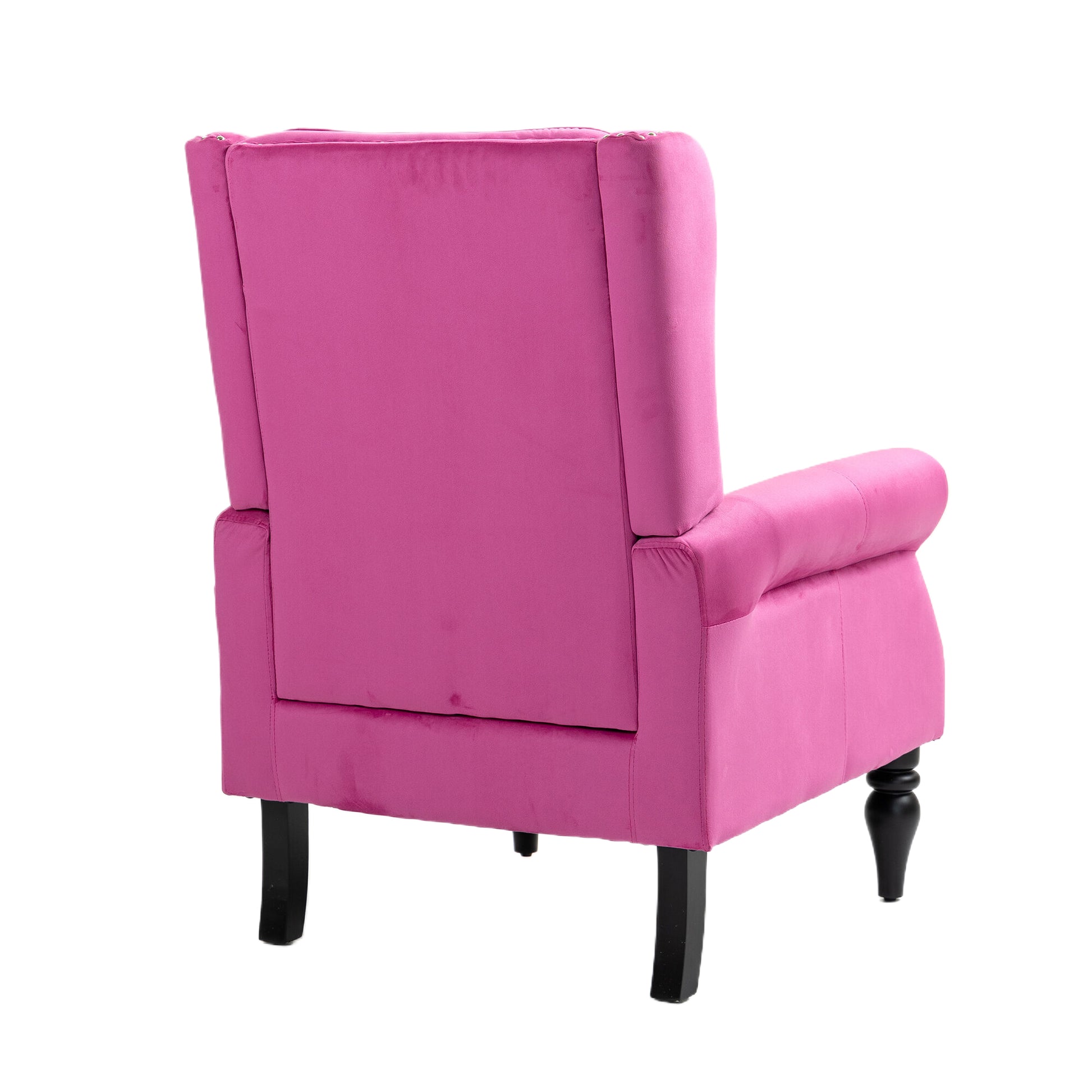 Coolmore Wood Frame Armchair, Modern Accent Chair Lounge Chair With Sturdy Wood Legs For Living Room Bedroom Red Red Primary Living Space Foam Velvet