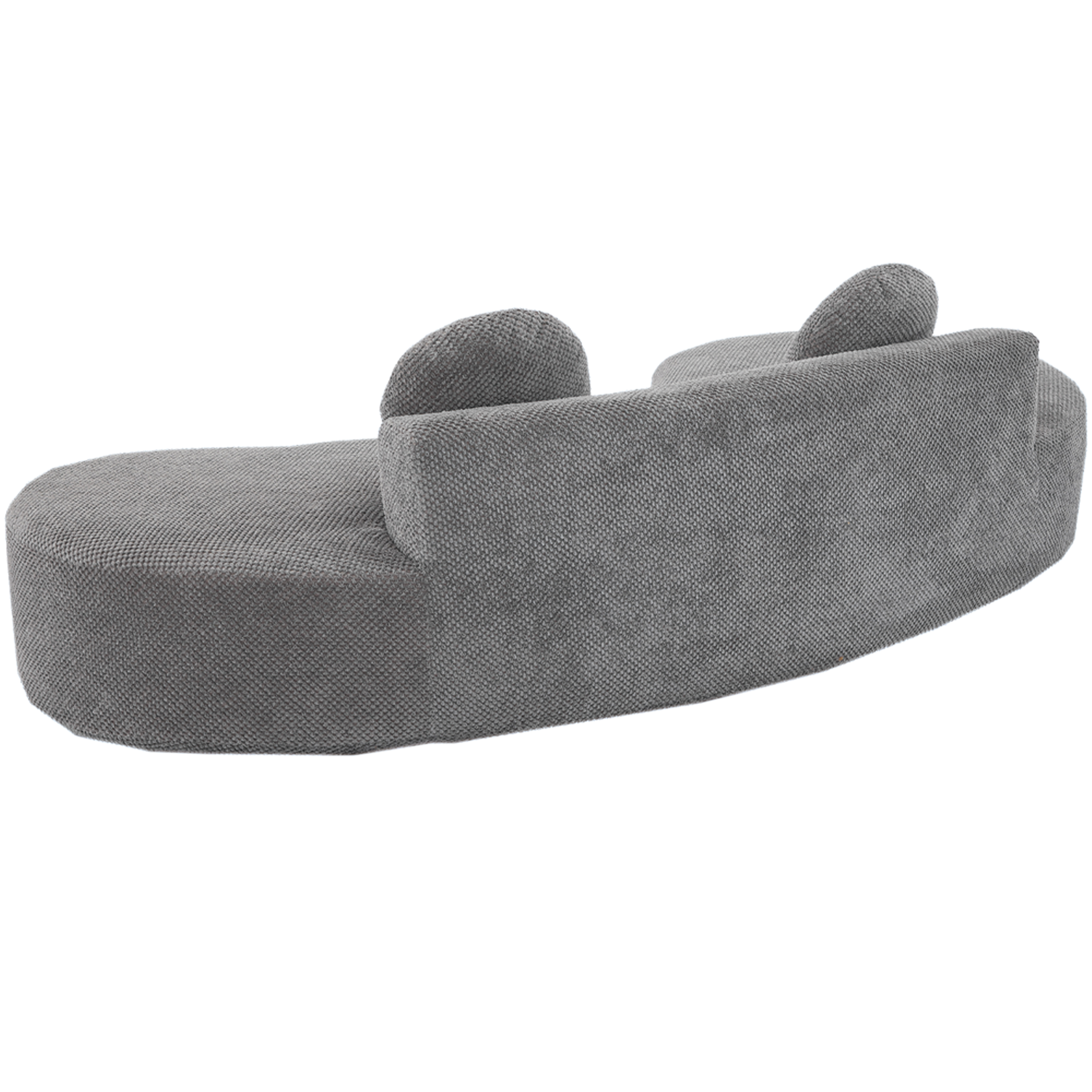 Arrived 105.5''Curved Sofa, Modern Minimalist Sofa, Cloud Couch Sofa 3 4 Seater Couch With 2 Pillows,Bedroom, No Assembly Required, Point Shaped Corduroy, Anti Wrinkle Gray Gray Polyester Primary Living Space Tight Back Soft Modern Foam Upholstered 3