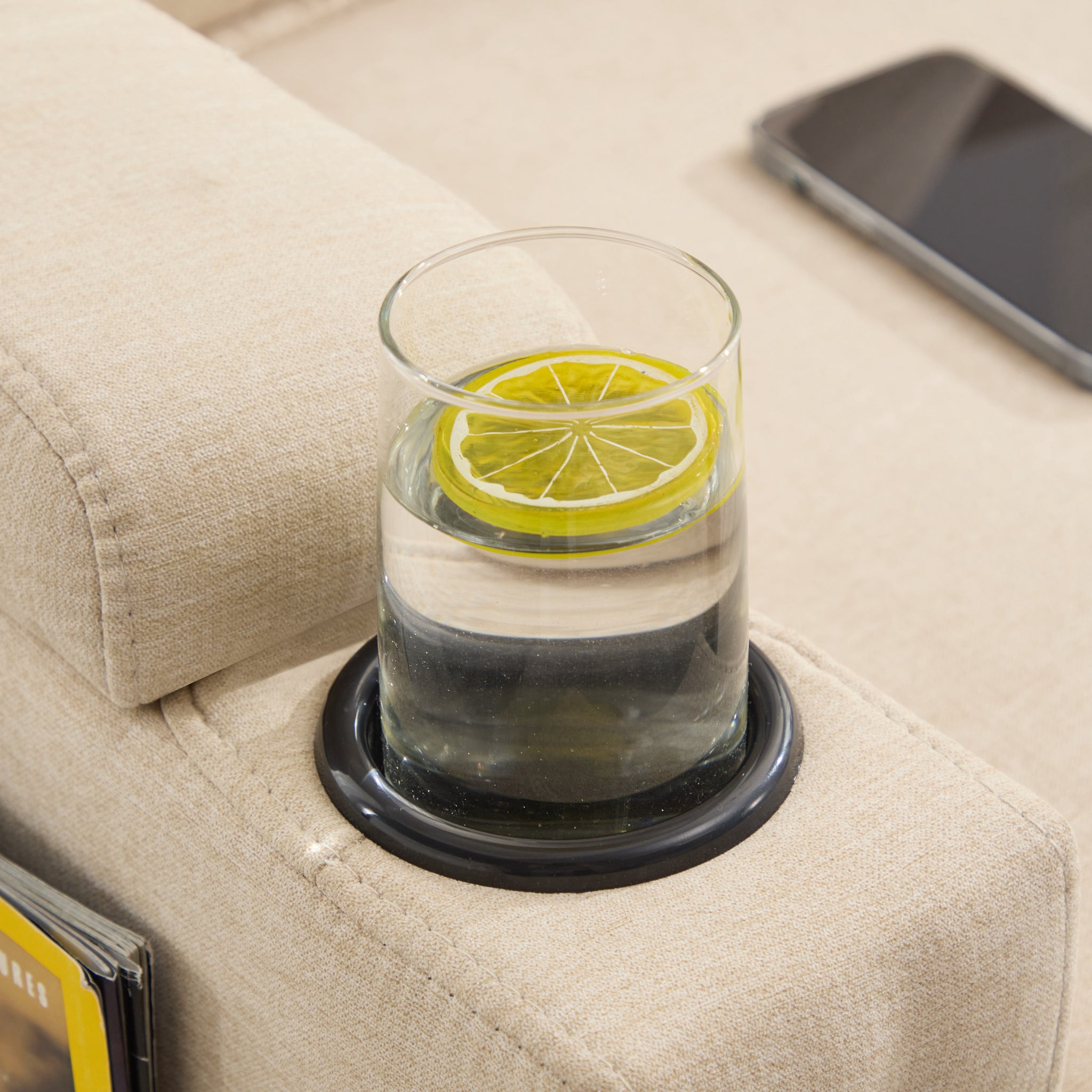 Beige Color Knock Down 3 Seat Combo Sofa With Storage Ottoman For Living Room Apartment Bedroom And Compact Room, Upholstered Sectional Couch, L Shaped Bench With A Footrest, A Individual Sto White