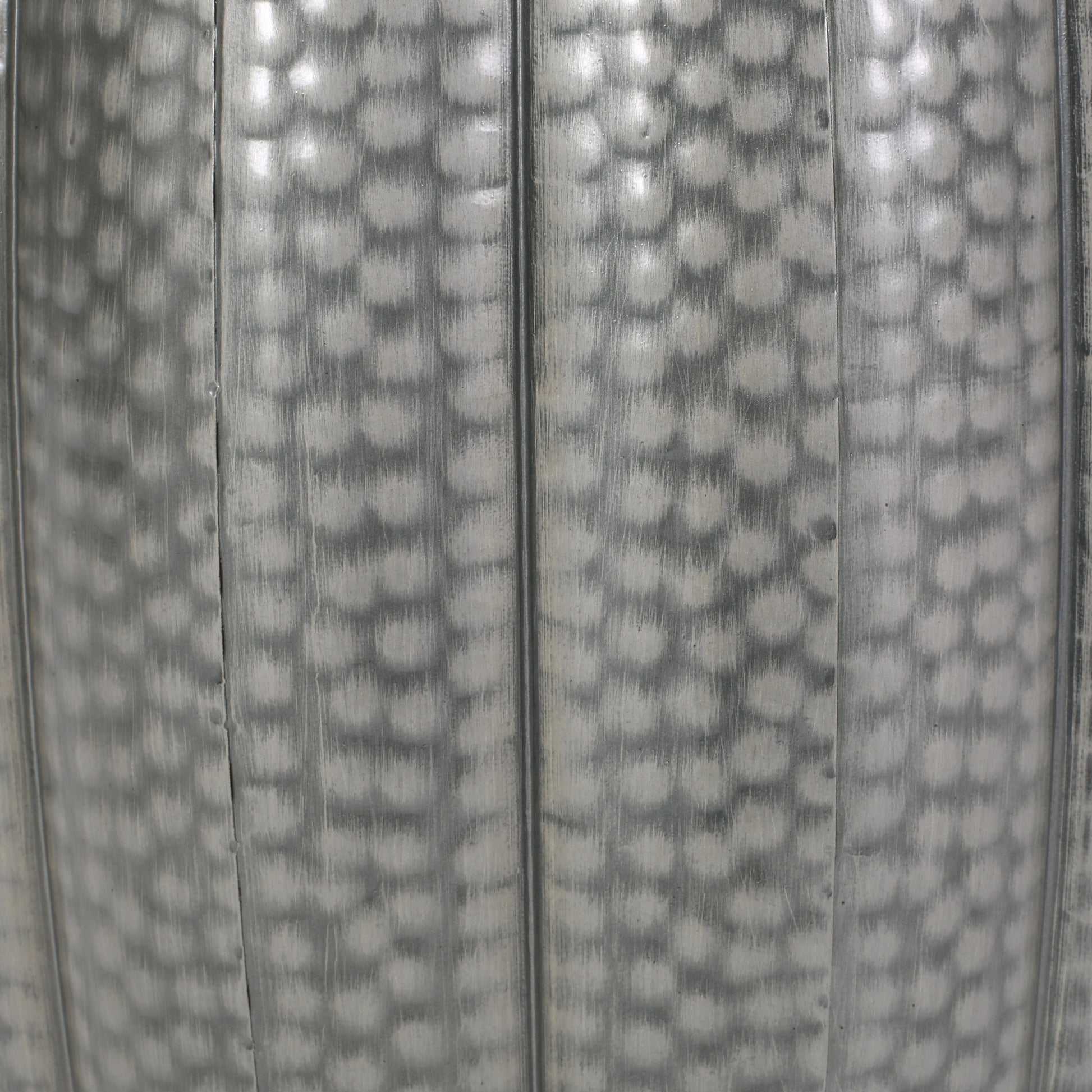 Metal Drum End Table Antique Silver Primary Living Space Contemporary Coffee & End Tables Iron