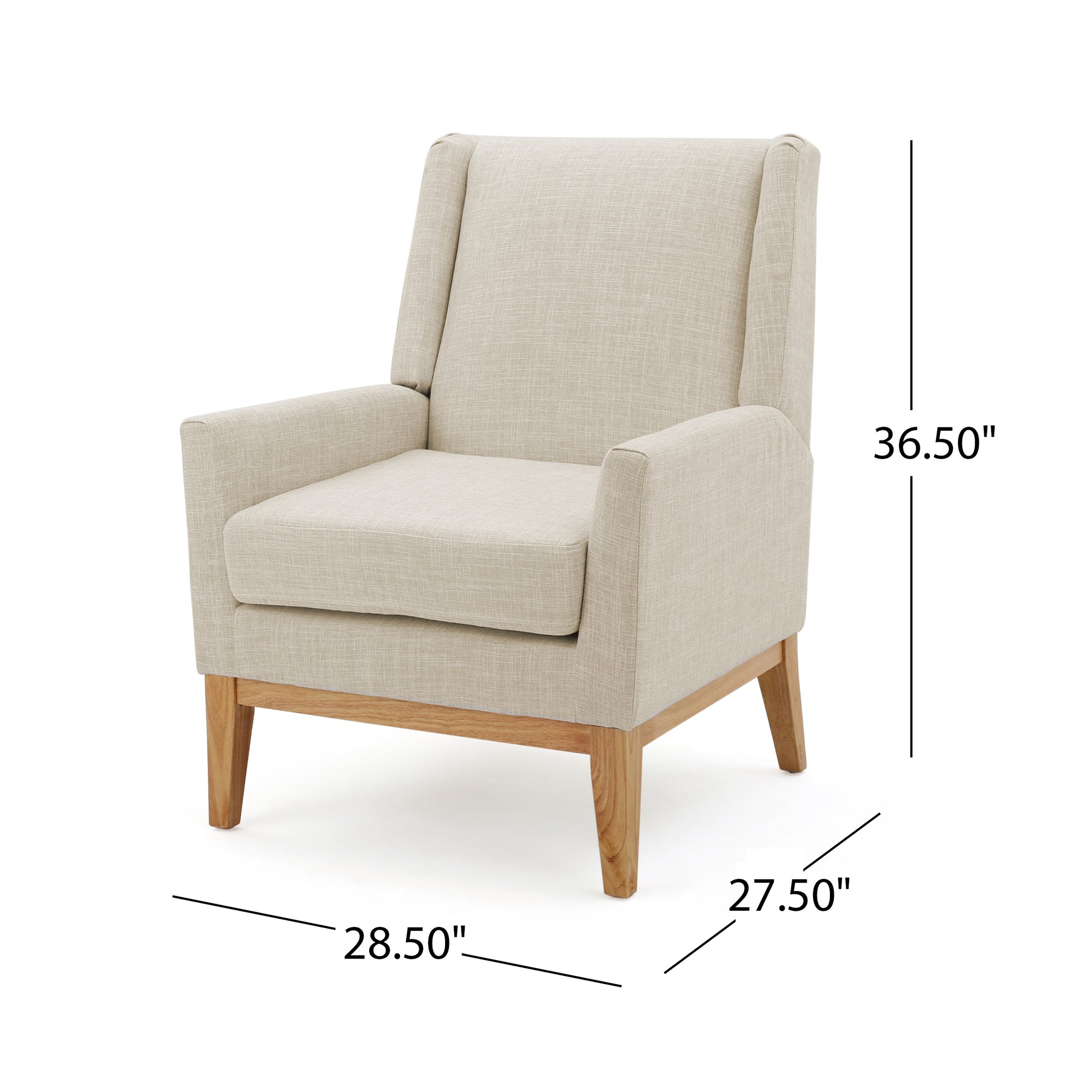 Kd Accent Chair Beige Fabric