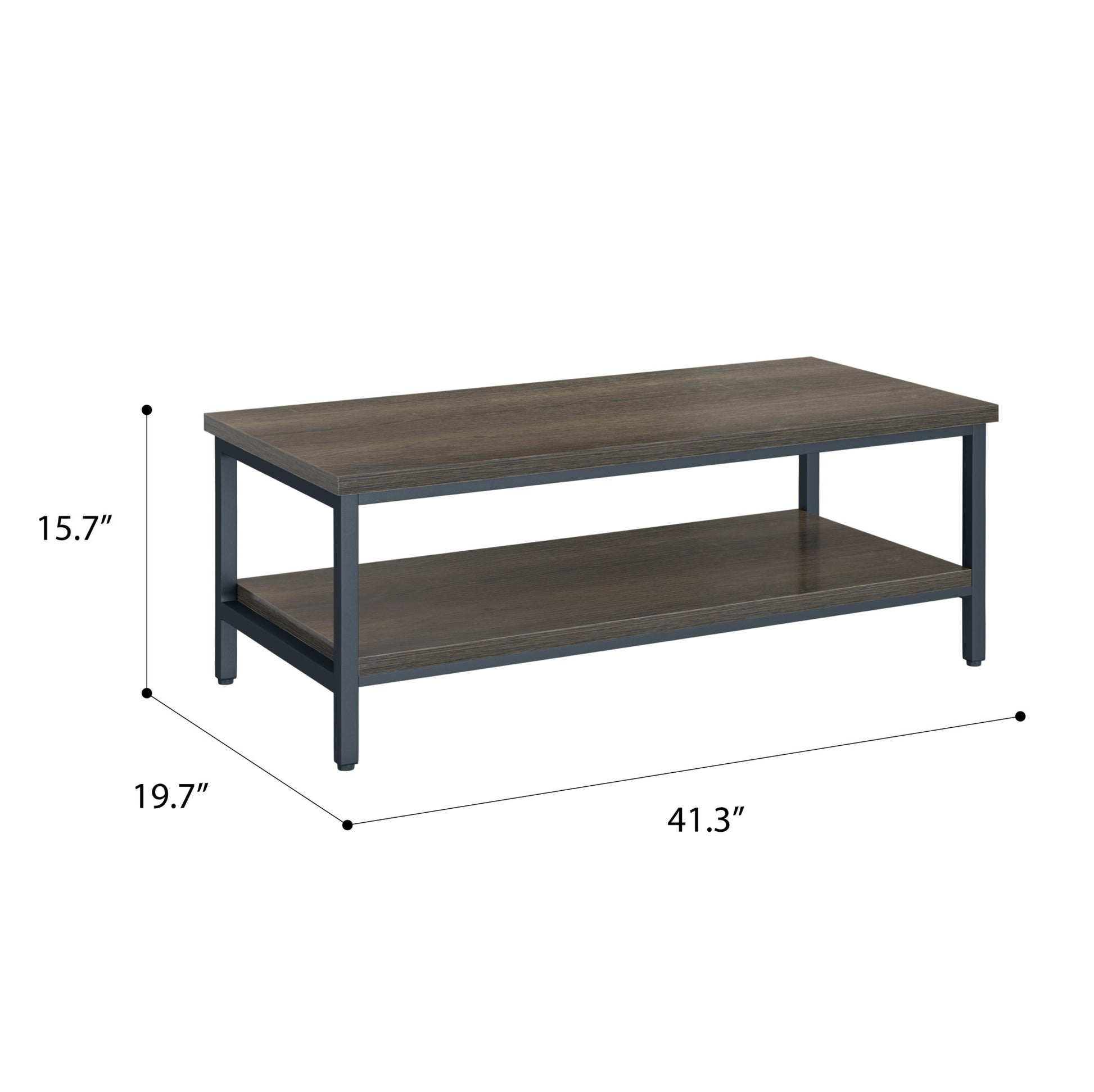 Marb Brown Coffee Table Brown Solid Wood
