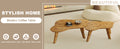 Modern Minimalist Wood Color Table Top Coffee Table. Log Style Coffee Table.Cloud Shape Gives You A Experience, Computer Desk. The Game Table. Suitable For Dining And Living Rooms. Wood Mdf