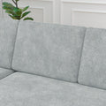 85 Inches Sofa Bed, 3 Seater Sleeper Sofa With Storage Chaise, Square Handrail With Pull And Copper Nail,Chenille Light Grey, Pull Out Couch For Living Room Light Grey Chenille 3 Seat