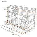 Twin Over Full Bunk Bed With Storage Espresso Old Sku :Lp000022Aap Twin Espresso Solid Wood