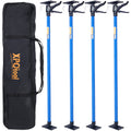 4 Pack Adjustable Support Pole,Steel 3Rd Hand Support System,Support Rod For Jacks Cargo Bars Drywalls,Cabinet Jacks For Installing Cabinets,Extends From 45 To 114 Inch ,With Carry Bag Black Blue Steel