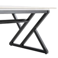 A Modern Minimalist Style White Marble Patterned Coffee Table With Black Metal Legs. Computer Desk. Game Table. Tea Table. Ct Xx White Black Sintered Stone