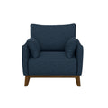 Varia Blue Chair Blue Foam Solid Wood