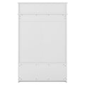 Hall Tree With Top Shelf And Storage Bench, Hallway Shoe Cabinet With Sliding Doors, Coat Rack With 5 Hanging Hooks For Entryways Hallways,White Off White Particle Board Mdf