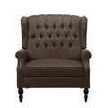One And Half Seater Recliner Brown Fabric