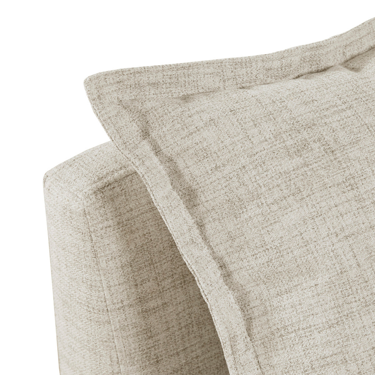 Modular Armless Chair Linen Polyester 1 Seat