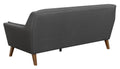 Browning Gray Sofa Gray Foam Engineered Wood 3 Seat
