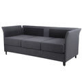 Modern Detachable Sofa 3 Seater Sofa Couches With Metal Frame For Living Room Apartment Bedroom,Linen,Dark Gray Dark Gray Linen 3 Seat