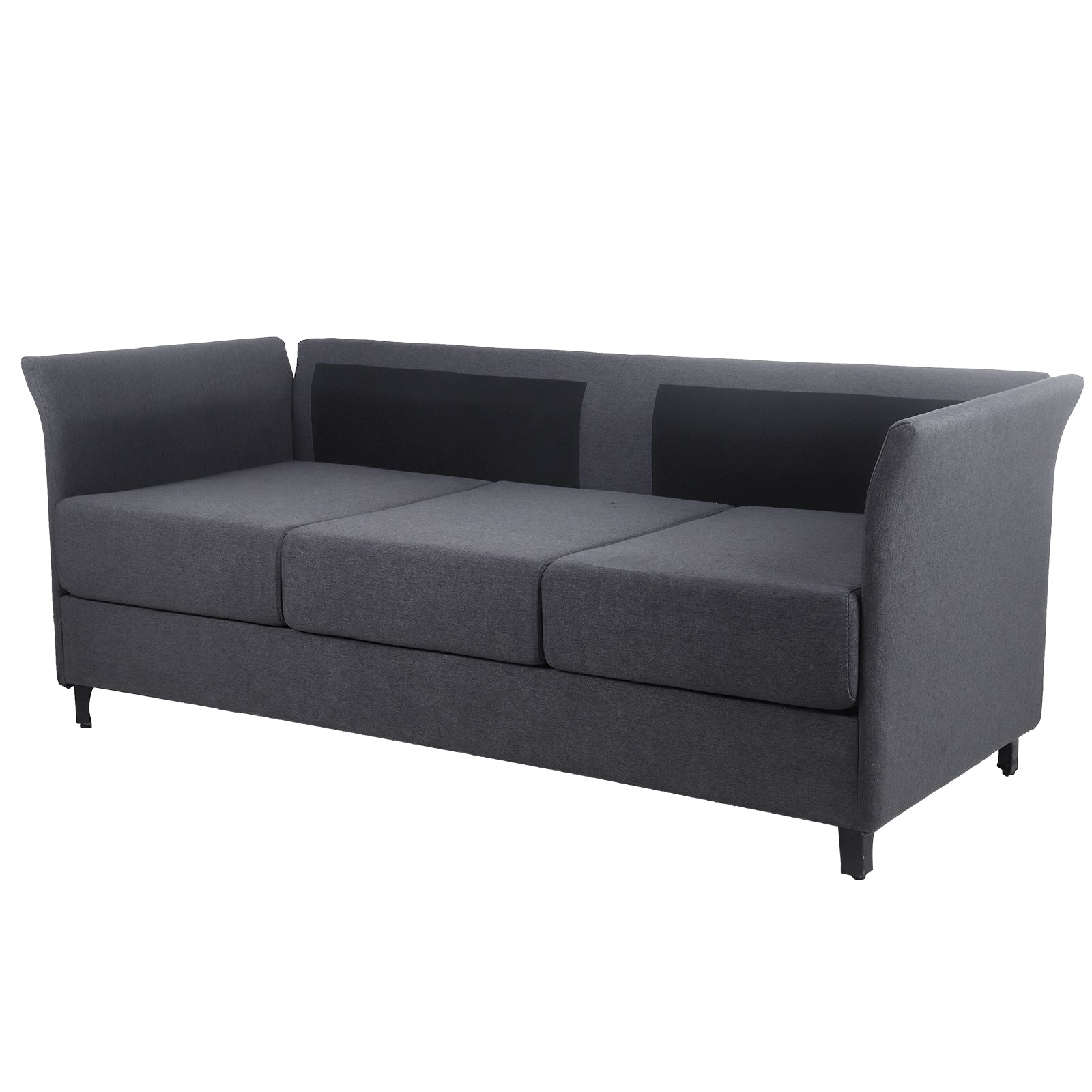 Modern Detachable Sofa 3 Seater Sofa Couches With Metal Frame For Living Room Apartment Bedroom,Linen,Dark Gray Dark Gray Linen 3 Seat