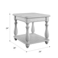Mariano Gray Square End Table Gray Solid Wood