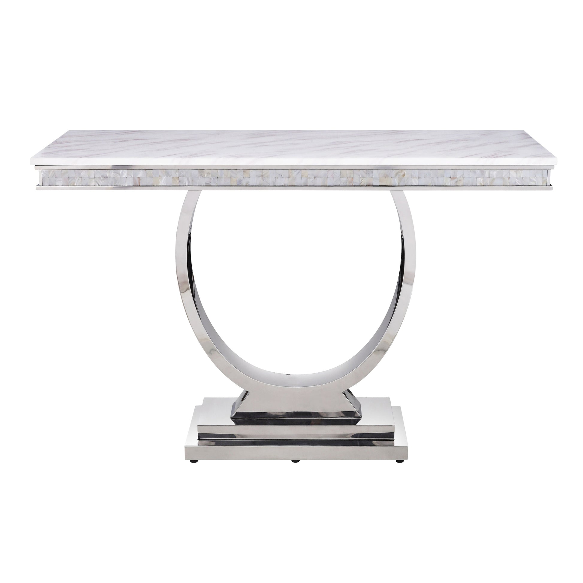 White And Silver Sofa Table White Silver Contemporary Square Artificial Marble