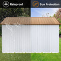 Metal Garden Sheds 10Ftx12Ft Outdoor White Yellow White Metal