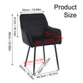 Dining Chairs Set Of 2, Upholstered Kitchen Chairs With Comfortable Seat, Velvet Dining Chairs With Armrests, Easy To Assemble And Clean, For Dining Room, Kitchen, Living Room,Black Black Velvet