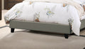 Majestic Arch 1Pc Queen Size Bed Adjustable Hb Grey Polyfiber Tufted Upholstered Wooden Bedframe Bedroom Furniture Box Spring Not Required Queen Gray Espresso Wood Bedroom
