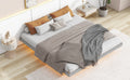 King Size Floating Bed With Led Lights Underneath,Modern King Size Low Profile Platform Bed With Led Lights,Grey King Grey Wood Bedroom American Design Pine Bed Frame Pine