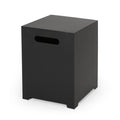 50000 Btu Outdoor Rectangle Iron Propane Fire Pit Table With Tank Holder Dark Gray Dark Gray Iron