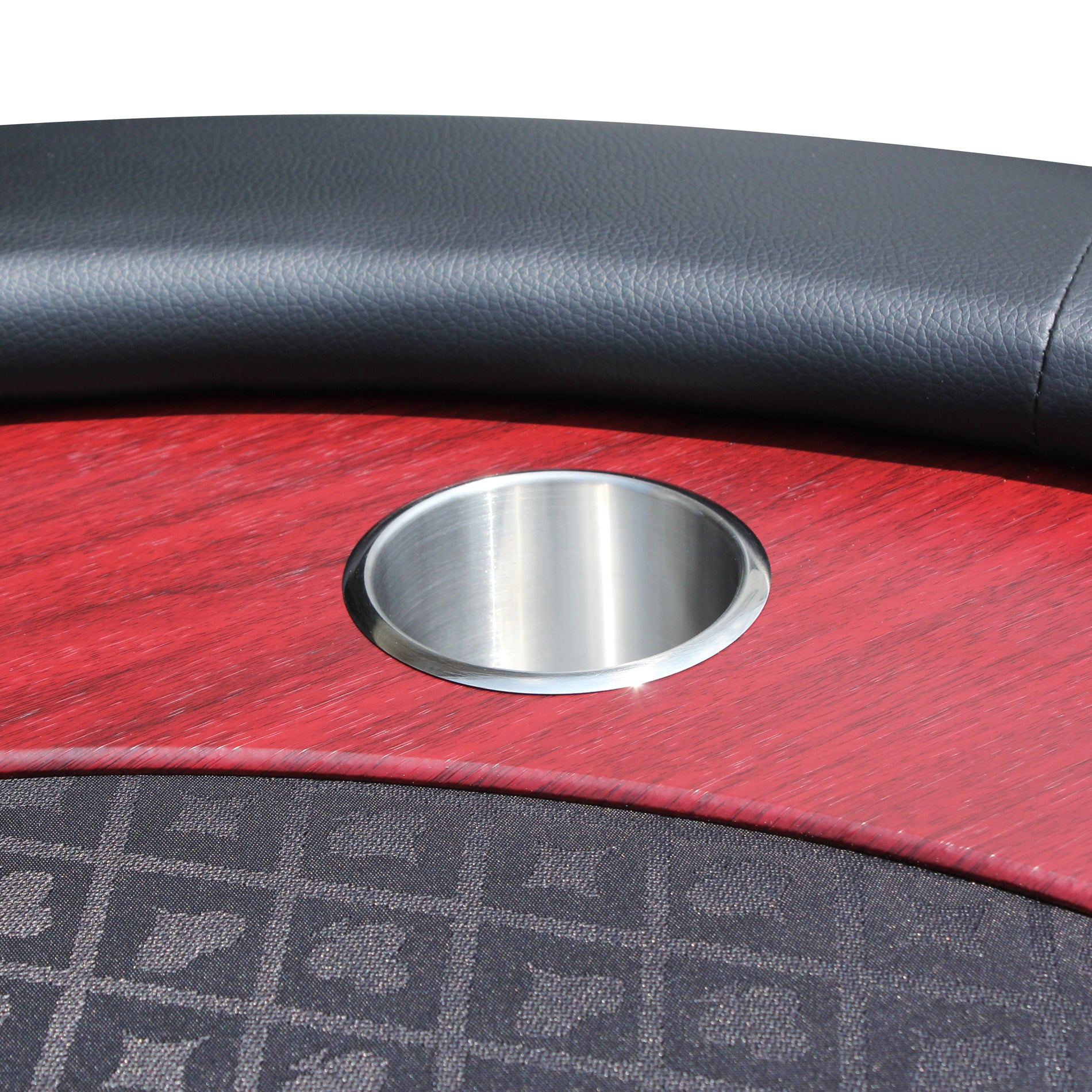 96" Poker Table For 10 Players With Speed Cloth Wooden Texture Racetrack Luna Legs Model 16365 Black Black Primary Living Space Modern Wood