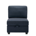 Palmilla Armless Sofa Blue Blue Polyester 1 Seat