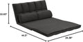 2 Seater Contemporary Foldable Sofa Bed Trifold Foam Mattress Sleeper Chair With Tufted Seat Backrest Convertible Couch W Pillows Grey 1Pc Grey Polyester Primary Living Space Cushion Back Traditional Foam Wood