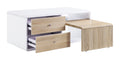 White High Gloss 4 Drawer Coffee Table White Primary Living Space Drawers Rectangular Paper Composite
