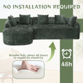 Coolmore Boucle Sofa 3 Seater For Living Room Oversized Comfy Sofa L Shape Sofa Couch With Chaise Home Furniture Sleeper Sectional Sofa For Apartment, Office Left Hand Facing Green Green Primary Living Space Foam Boucle 3 Seat