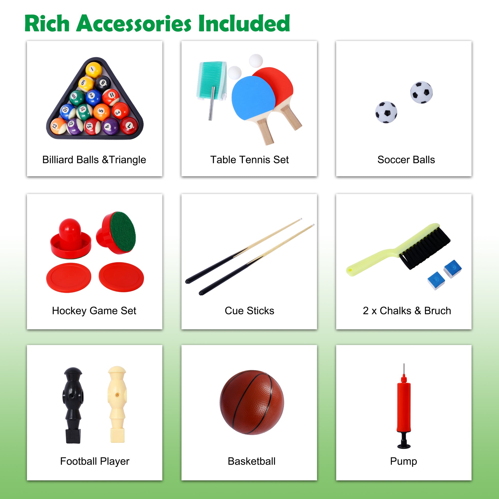 5 In 1 Multi Game Table Billiards, Push Hockey, Foosball, Ping Pong, And Basketball Brown Blue Brown Mdf Steel