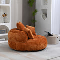 Coolmore Lazy Sofa Durable Comfort Lounger High Back Bean Bag Chair Couch With Three Pillows For Adults And Kids, Indoor & Outdoor, Single Gaming Sofa Chair For Bedroom,Office Orange Chenille Orange Foam Chenille 1 Seat