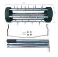 Heavy Duty Rolling Lawn Aerator,Rolling Lawn Aerator, Rotary Push Tine Spike Soil Lawn Aerator Gardening Tool With 3 Piece Long Steel Handle For Garden Yard Grass Maintenance,Garden Yard Rotary Push Silver Abs Steel Q235