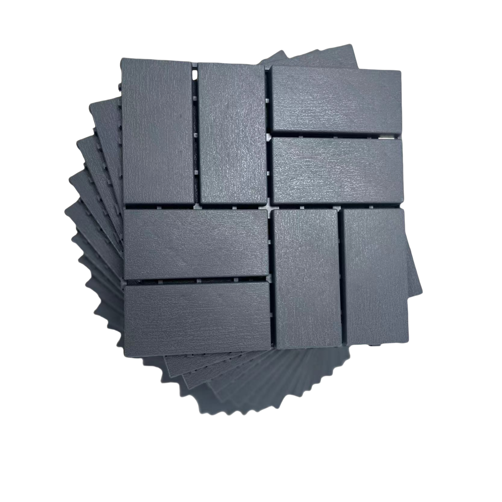 Plastic Interlocking Deck Tiles, 36 Pack, 12"X12" Waterproof Outdoor All Weather Use Patio Tiles With Enhanced Drainage Design, Perfect For Poolside, Balcony, And Backyard Grey Grey Plastic