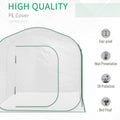 Outsunny 7' X 7' X 6' Portable Walk In Greenhouse, Pop Up Setup, Outdoor Garden Hot House, Hobby Greenhouse Tent With Zipper Door For Growing Flowers, Herbs, Vegetables, Saplings, Succulents, White White Steel