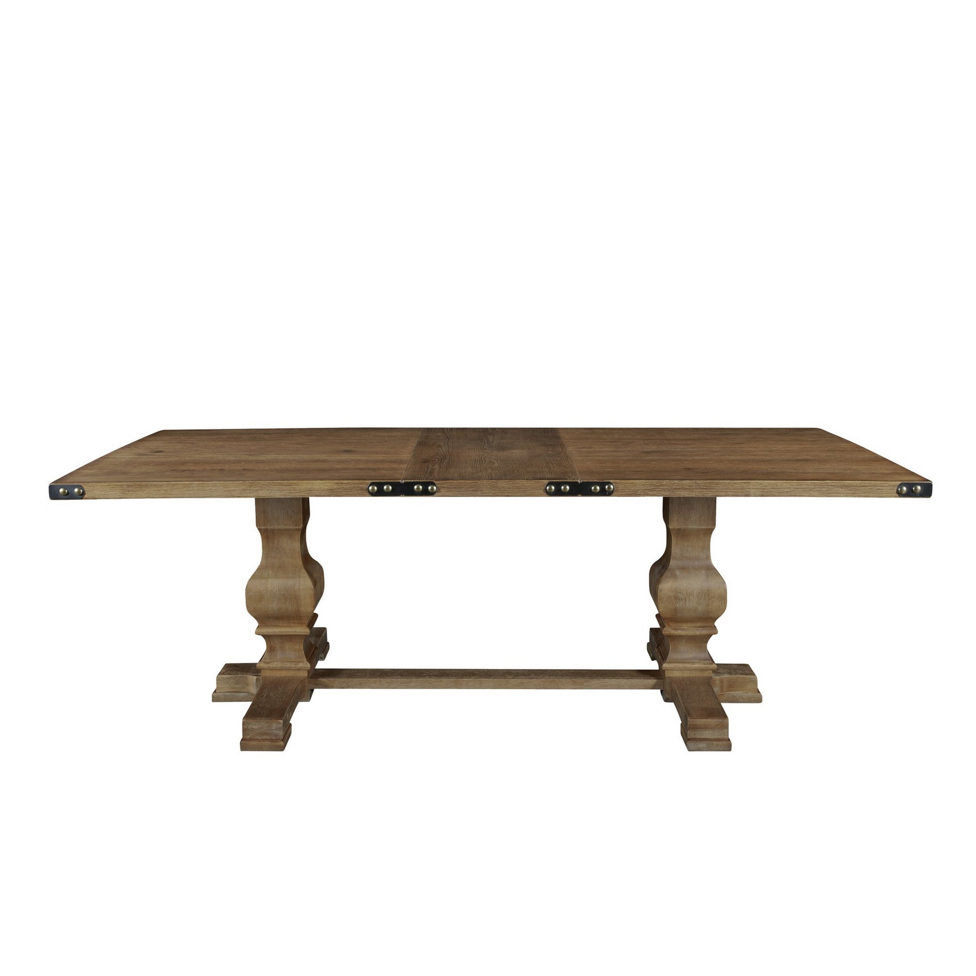 Tyler 88 Inch Classic Rectangular Dining Table, Rubberwood, Natural Brown Brown Rubber Wood