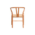 Natural Solid Wood Wishbone Design Backrest Chair With Canvas Seat For Dining Room And Kitchen Wood Natural Modern Solid Wood
