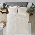 Fur Down Alternative Comforter Mini Set Queen Ivory Faux Fur