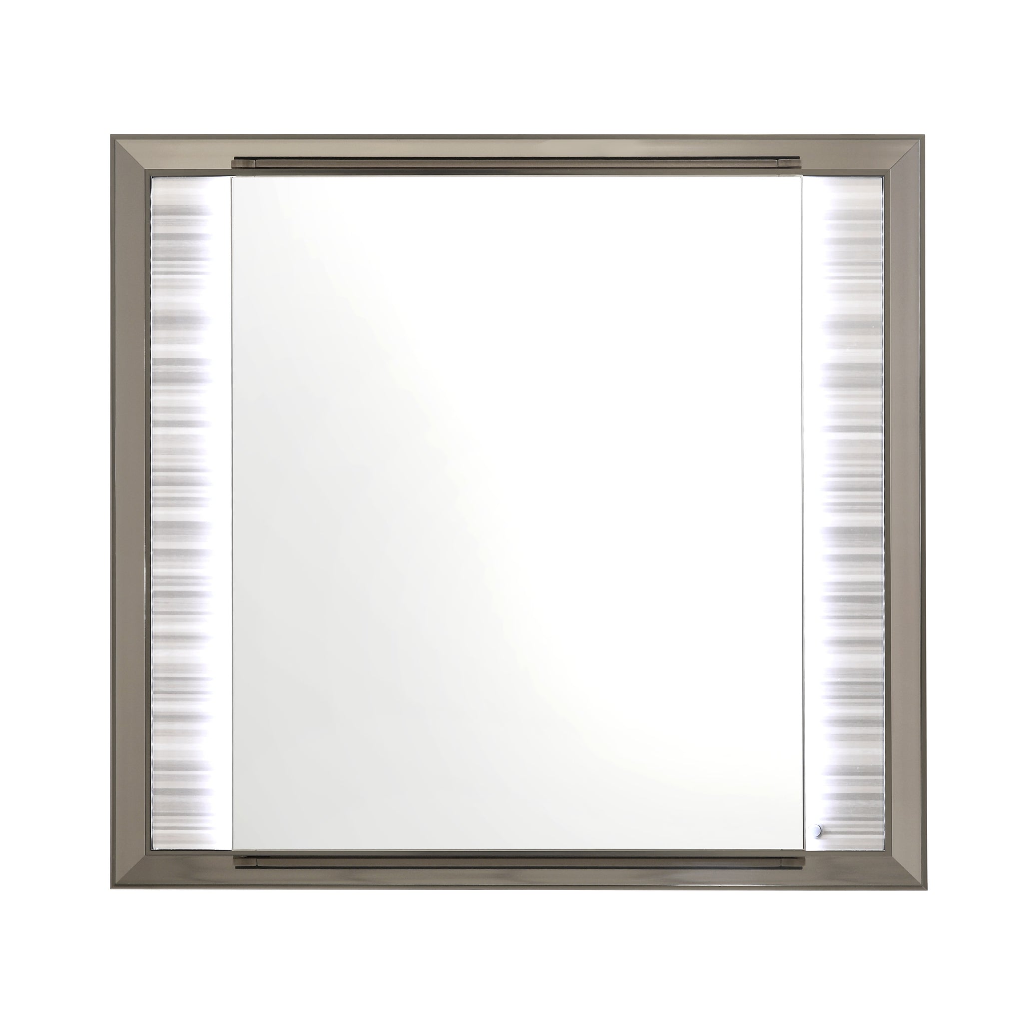 Star White Mirror With Led White Solid Wood Mdf